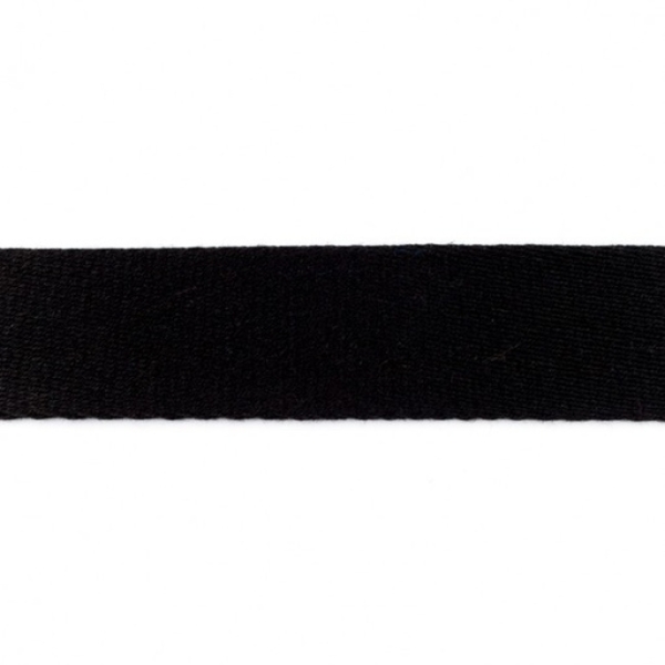 Gurtband Baumwolle - Schwarz - 40 mm